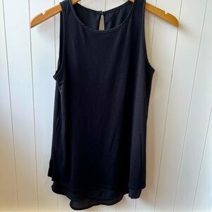 Gorgeous Two Layer Black Tank Top, Size Small, #38